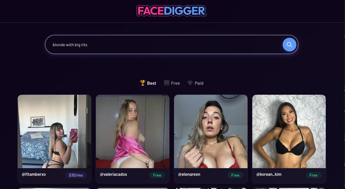 Facedigger search results for “blonde with big tits”