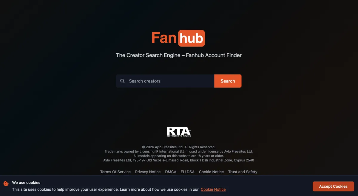 FanHub homepage