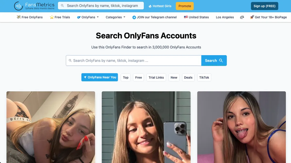 FansMetrics homepage