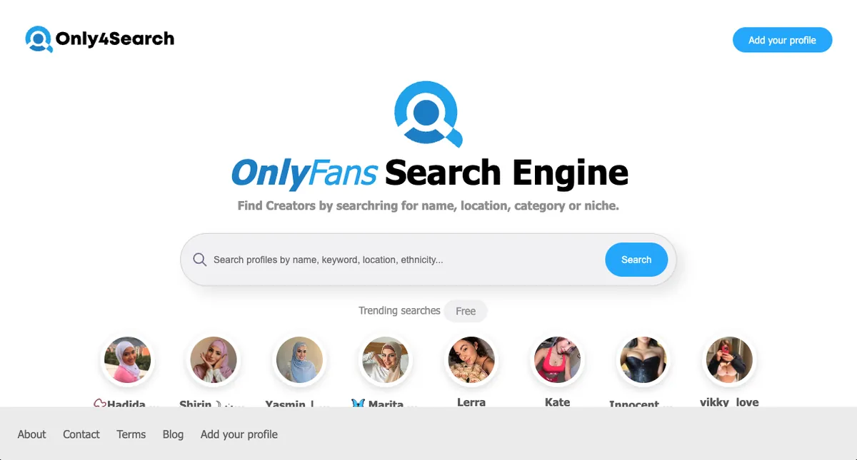 Only4Search homepage