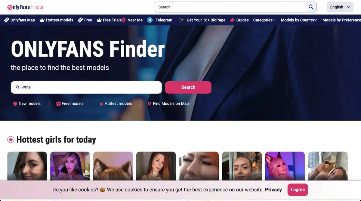 OnlyFansFinder homepage