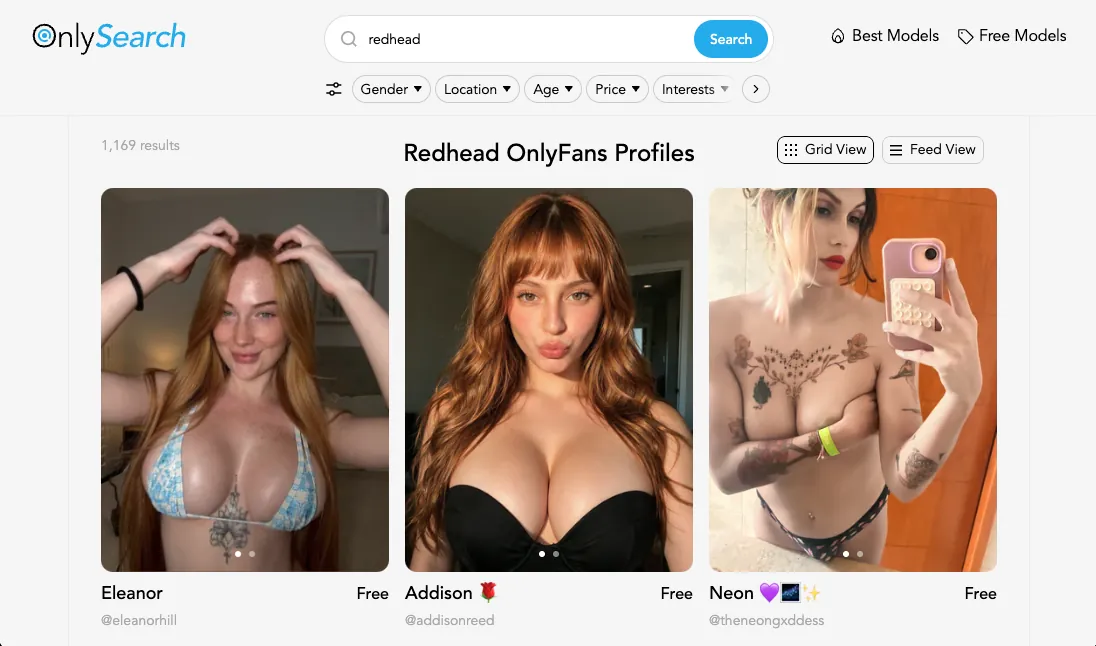 OnlySearch search results for “redhead”