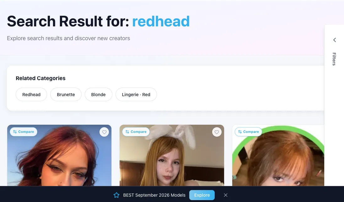 OnlySeeker search results for “redhead”