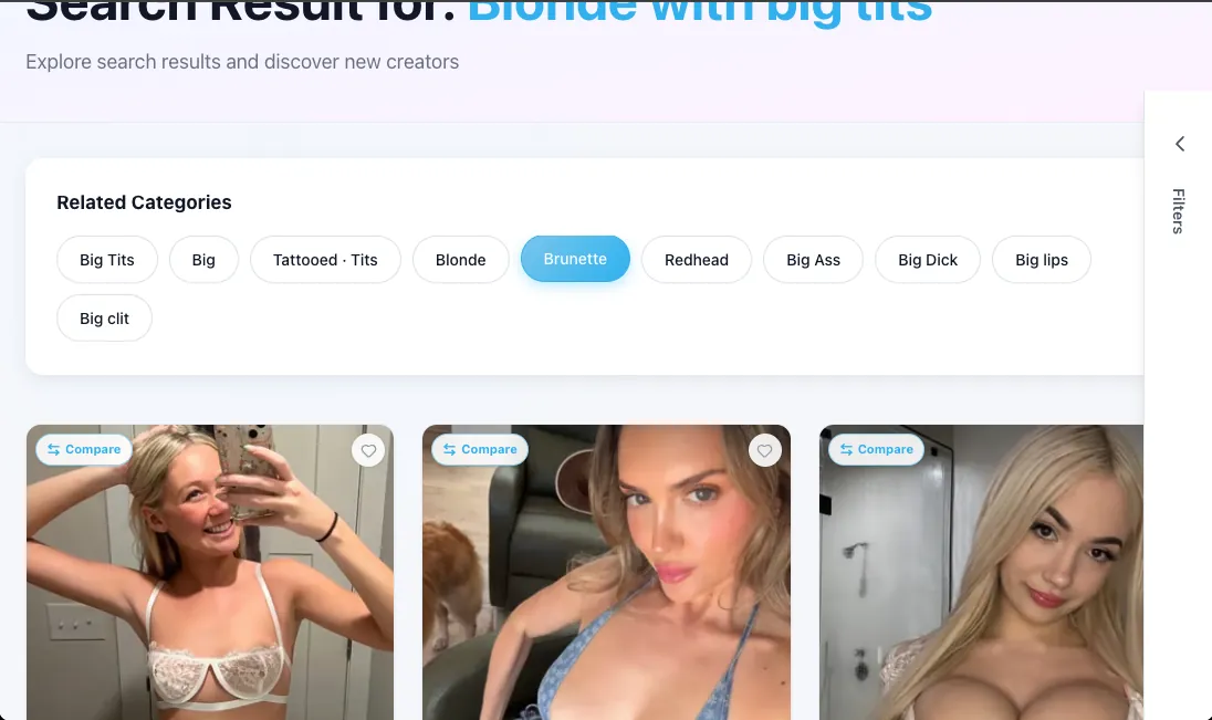 OnlySeeker search results for “blonde with big tits”